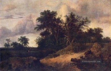 Landschaft mit einem Haus in der Grove Jacob Isaakszoon van Ruisdael Ölgemälde